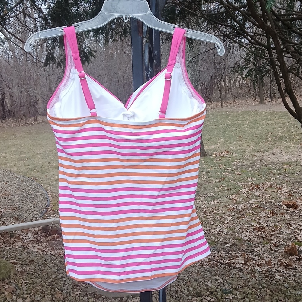 New with Tags - Lands' End Women's Underwire Sweetheart Tankini Swim Top Sz 10 - Picture 5 of 8